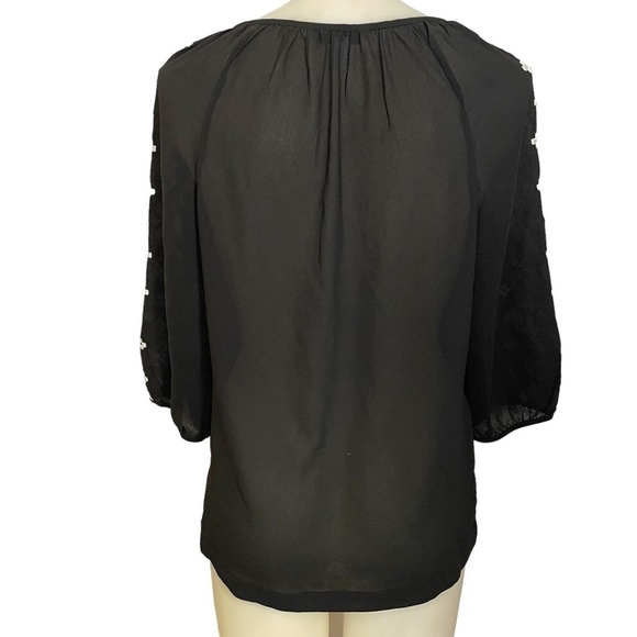 Black Chiffon 2 Blouse Boho Bundle 🖤 - Picture 3 of 15